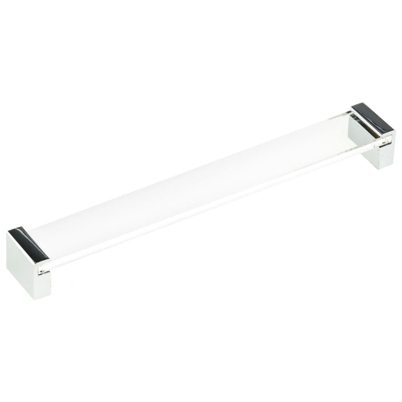 Contemporary Pull - 10-1/8" Center-to-Center - Chrome/Clear Acrylic